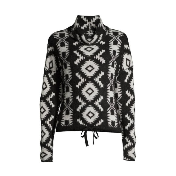 No Boundaries Juniors Cinched Waist Mossy Turtleneck Warm Winter Pullover SZ XL - Picture 4 of 4